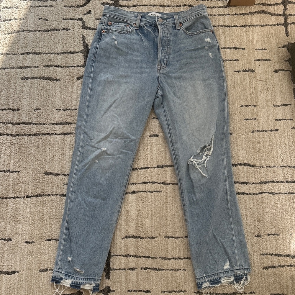 Pistola Denim Distressed Blue Jeans